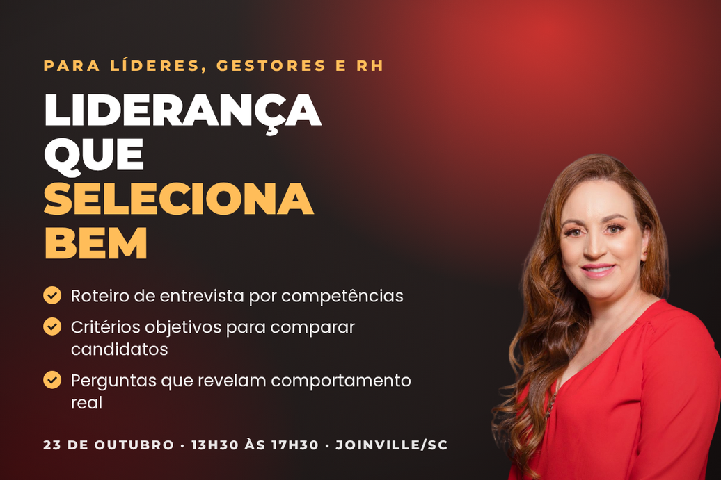 Treinamento Liderança que seleciona bem, 23 de outubro, Joinville/SC